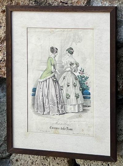 Stampa colorate di moda femminile italiana dell’Ottocento.