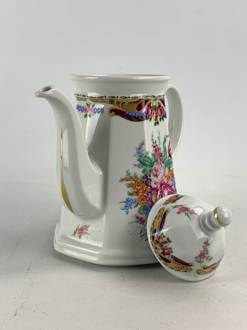 Caffettiera in porcellana Vizavi decorata