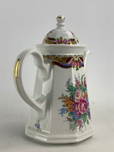 Caffettiera in porcellana Vizavi decorata