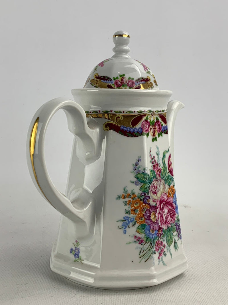 Caffettiera in porcellana Vizavi decorata