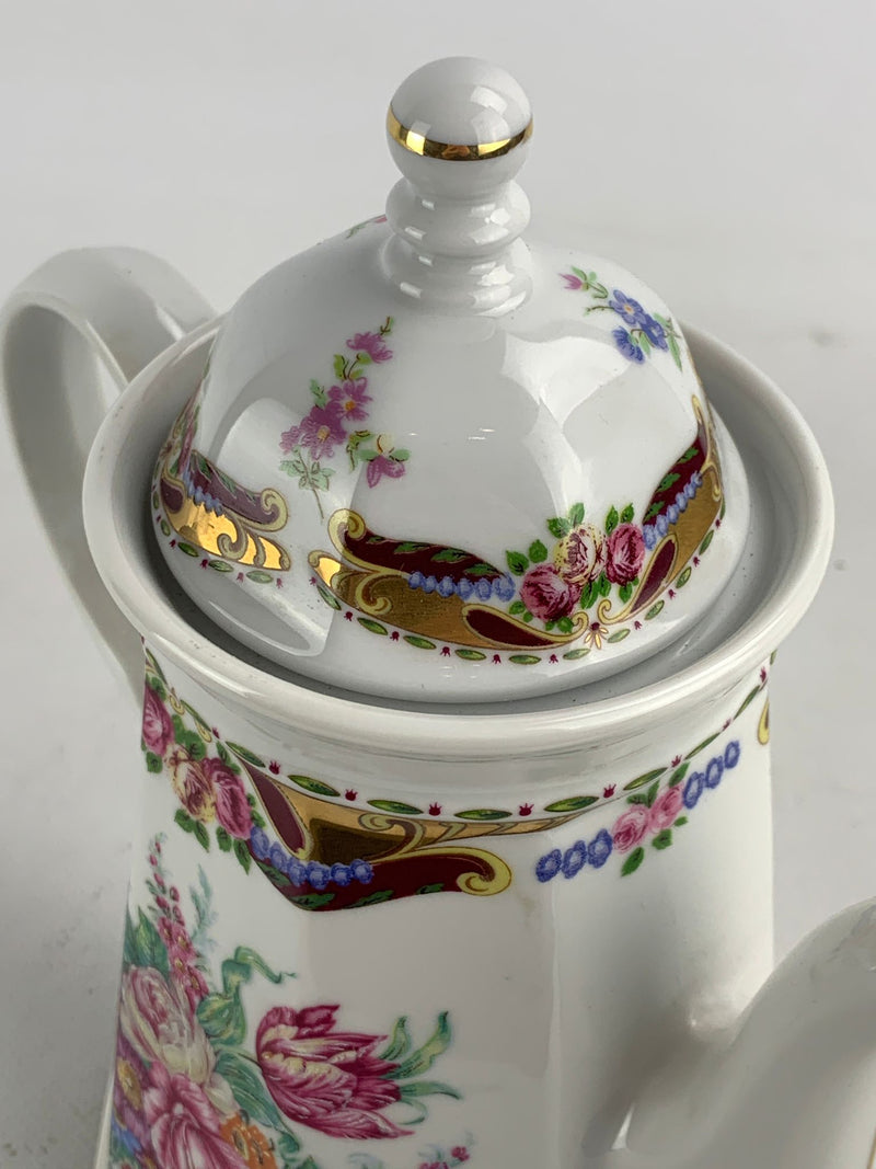 Caffettiera in porcellana Vizavi decorata