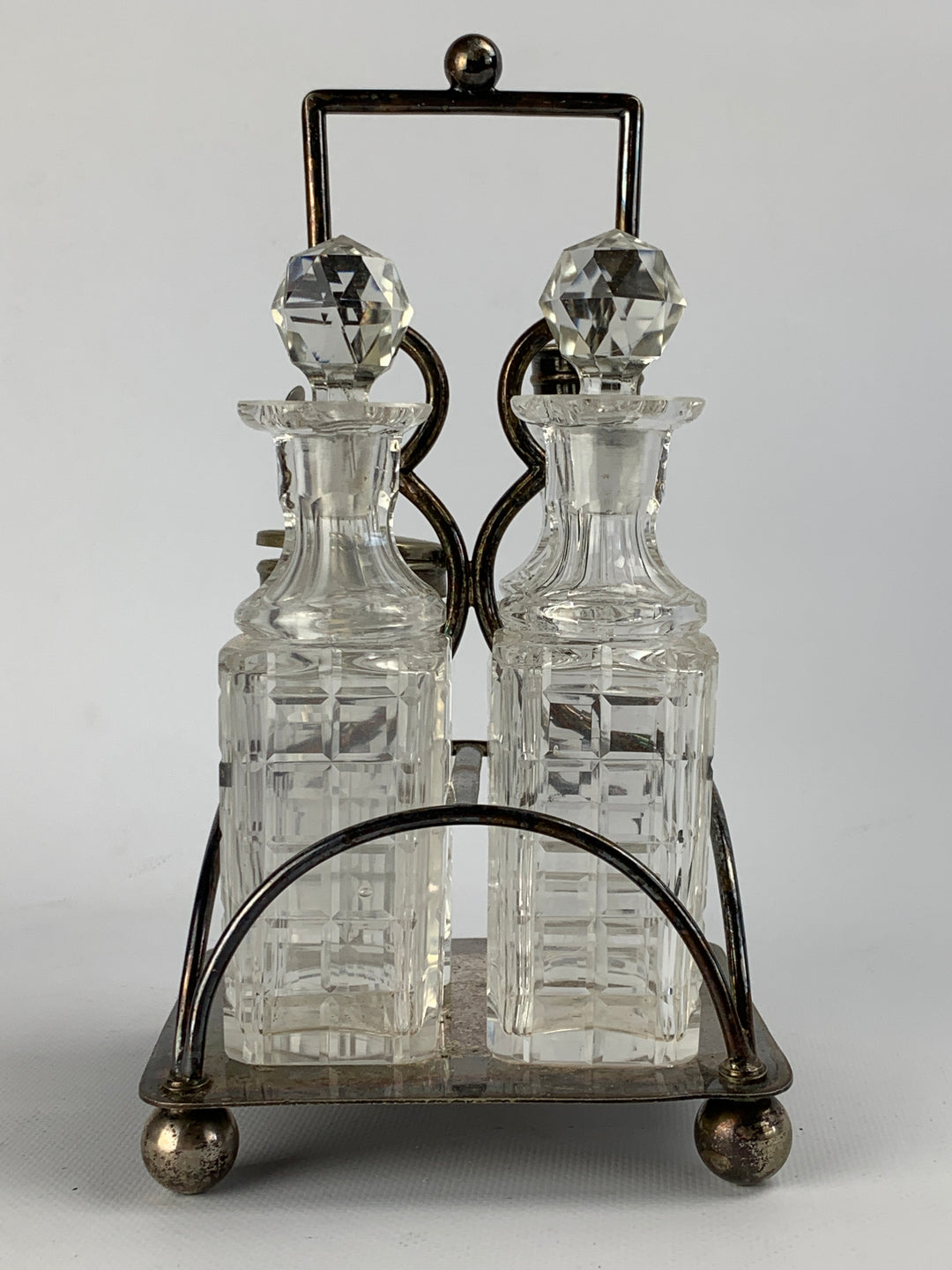 Cruet set silverplated cristallo vintage