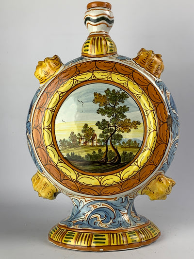 Fiasca del pellegrino ceramica Castelli
