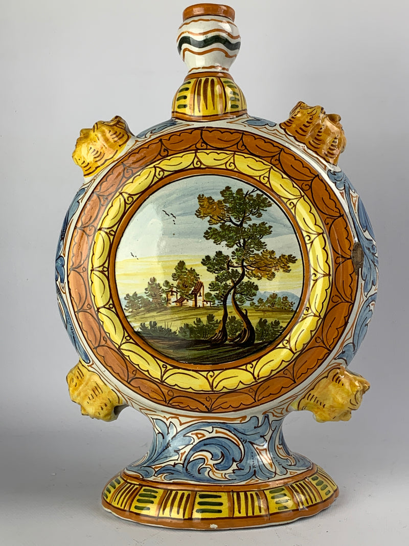 Fiasca del pellegrino ceramica Castelli