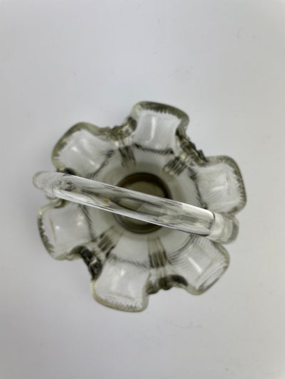 Cestino porta bon bon in vetro fumé